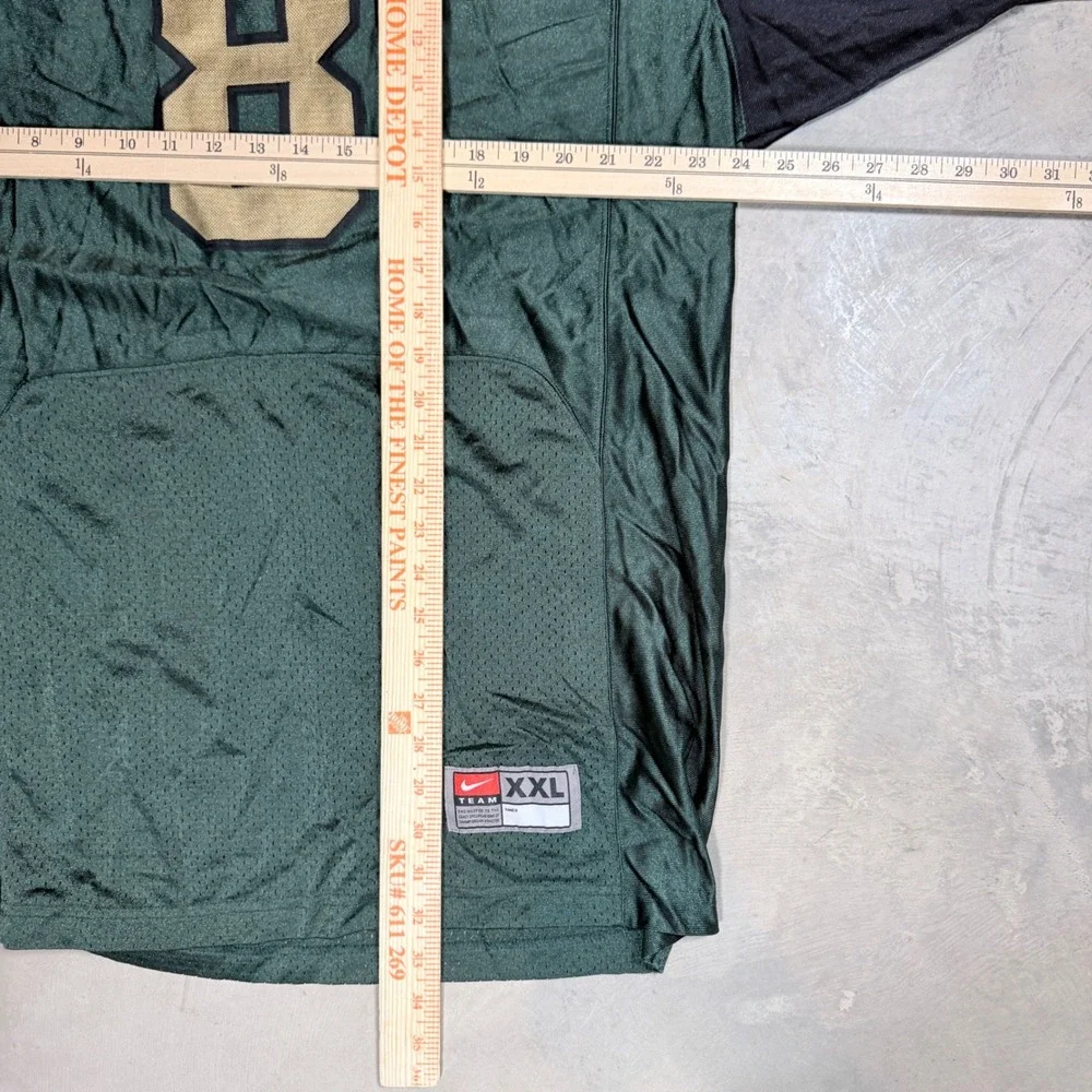 Nike Spartans Football‎ Jersey Green Gold Number 8 XXL Mens Long Sleeve